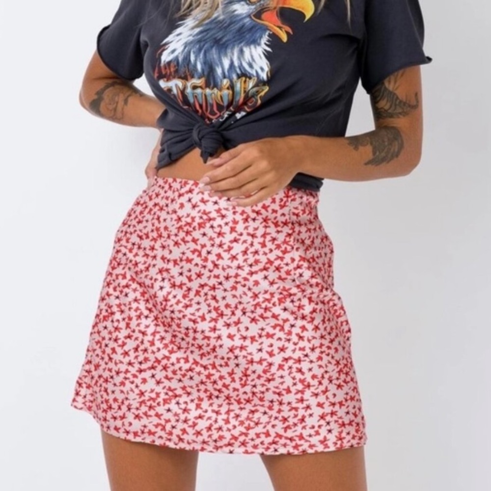 NWT Princess Polly Satin Mini Skirt